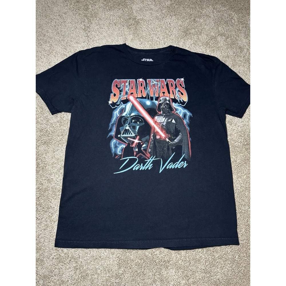 Star Wars Darth Vader Graphic T-Shirt Mens Large Black Mad Engine Cotton Tee